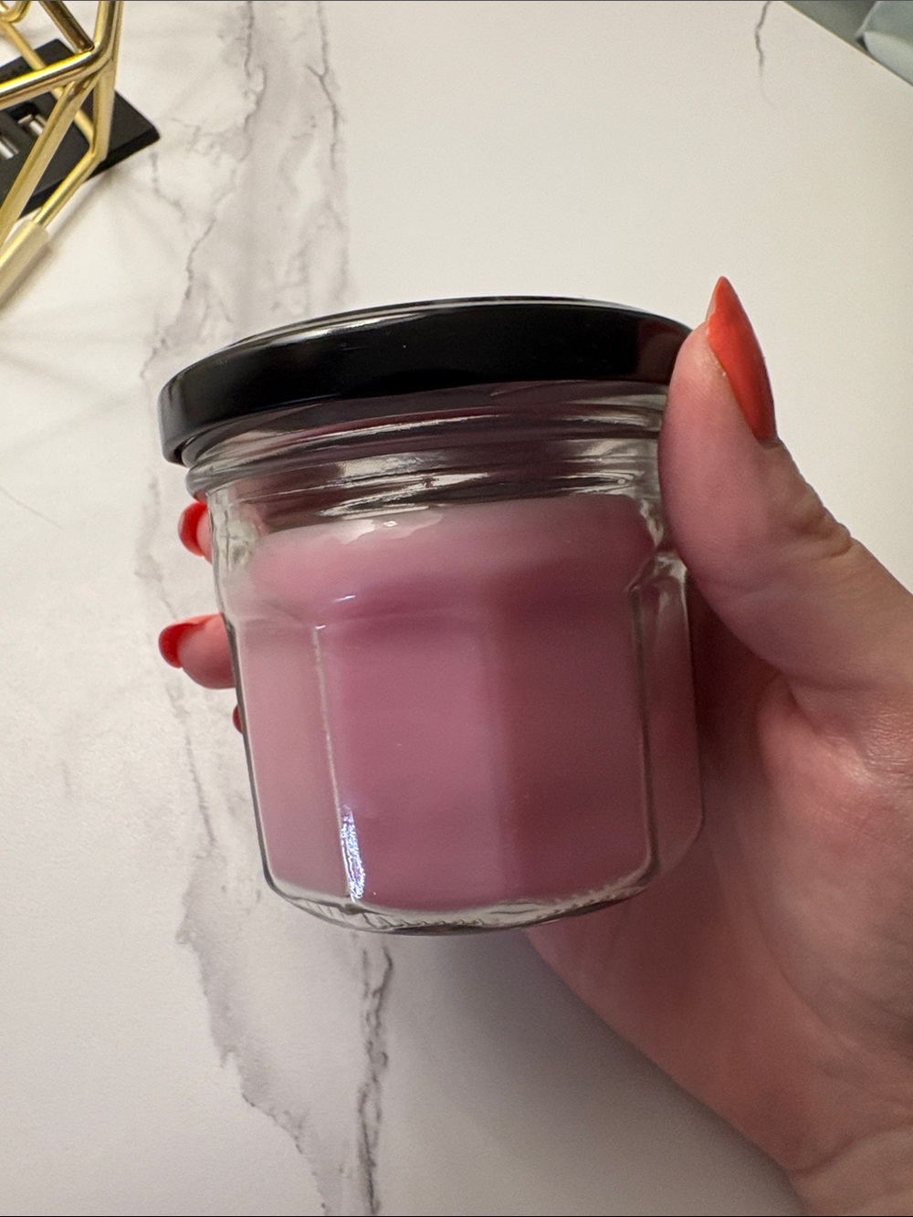 Pink/purple candle, unused